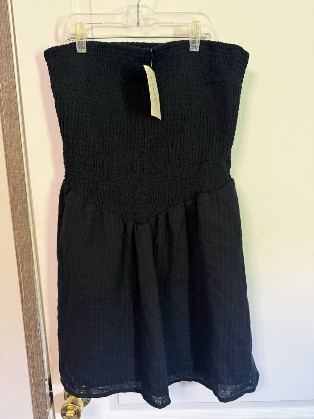 Universal Thread Black Smocked Strapless Dress